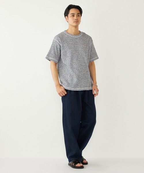 SHIPS Colors(シップス カラーズ)の「SHIPS Colors:ローゲージ カノコ Tシャツ◇(Tシャツ/カットソー・メンズ・ブラック/ライトホワイト/ナチュラル・MEDIUM/LARGE/X-LARGE)」の18枚目の写真