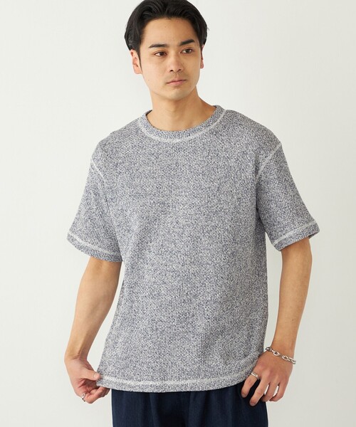 SHIPS Colors(シップス カラーズ)の「SHIPS Colors:ローゲージ カノコ Tシャツ◇(Tシャツ/カットソー・メンズ・ブラック/ライトホワイト/ナチュラル・MEDIUM/LARGE/X-LARGE)」の21枚目の写真