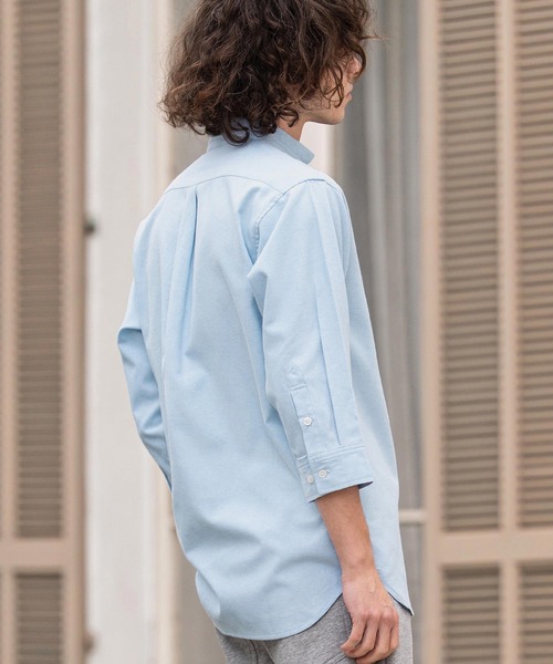 CAMBIO（カンビオ）の「ms6469- ミニスタンドカラー7分袖シャツ(BP-BFS0117)（シャツ/ブラウス・メンズ・ピンク/ベージュ/サックスブルー/オフホワイト・L/M/S）」の11枚目の写真