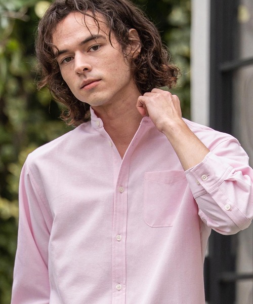 CAMBIO（カンビオ）の「ms6469- ミニスタンドカラー7分袖シャツ(BP-BFS0117)（シャツ/ブラウス・メンズ・ピンク/ベージュ/サックスブルー/オフホワイト・L/M/S）」の16枚目の写真