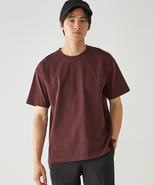 COMME CA ISM(コムサイズム)の「【接触冷感】USAコットンTシャツ(Tシャツ/カットソー・メンズ・ライトグレー/ホワイト/ネイビー/ピンク/グリーン/ワイン・LARGE/MEDIUM/X-LARGE)」の6枚目の写真
