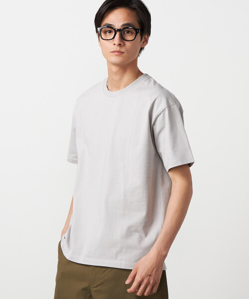 COMME CA ISM（コムサイズム）の「【接触冷感】USAコットンTシャツ（Tシャツ/カットソー・メンズ・ライトグレー/ホワイト/ネイビー/ピンク・LARGE/MEDIUM）」の6枚目の写真