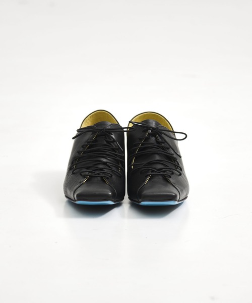 MANA/マナ】lace-up square toe pumps/レースアップスクエアトゥ