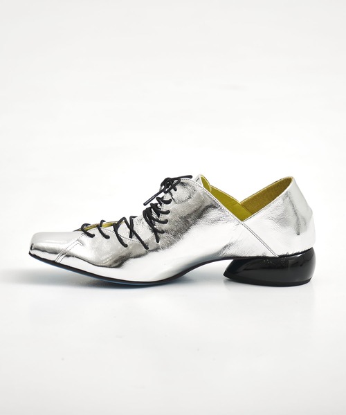 MANA(マナ)の「【MANA/マナ】lace-up square toe pumps/レースアップスクエアトゥパンプス(パンプス・レディース・ブラック/シルバー・40/39/38/37)」の13枚目の写真