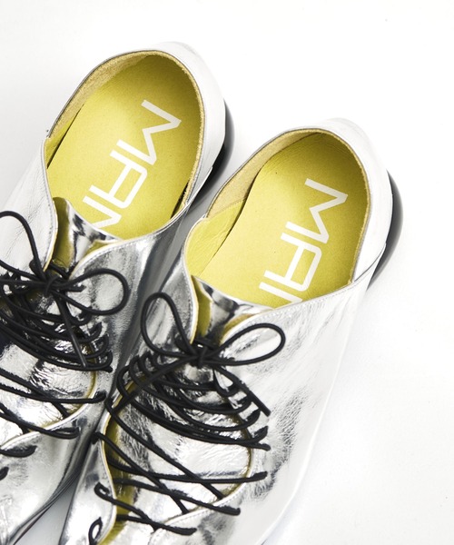 MANA(マナ)の「【MANA/マナ】lace-up square toe pumps/レースアップスクエアトゥパンプス(パンプス・レディース・ブラック/シルバー・40/39/38/37)」の17枚目の写真