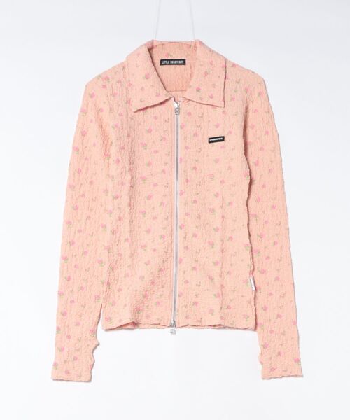 Little sunny bite(リトルサニーバイト)の「littlesunnybite/リトルサニーバイト/floral zip up cardigan(カーディガン/ボレロ・レディース・アイボリー/ピンク/オレンジ・M/S)」の12枚目の写真