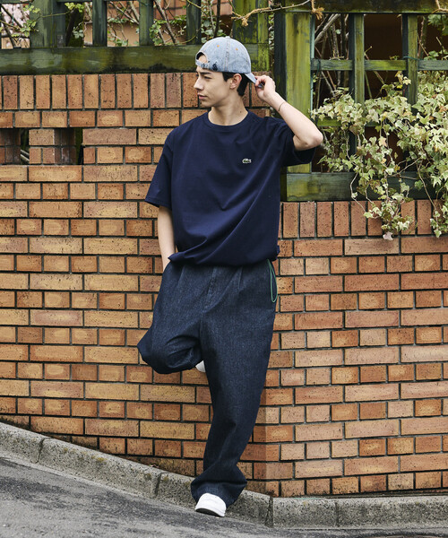 LACOSTE(ラコステ)の「LACOSTE/ラコステ 【別注】スピンドル付き 半袖Tシャツ 吸水性 接触冷感 リラックスシルエット(Tシャツ/カットソー・メンズ・ブラック/ネイビー/ピンク/イエロー/オリーブ/オフホワイト・SMALL/MEDIUM/LARGE)」の7枚目の写真