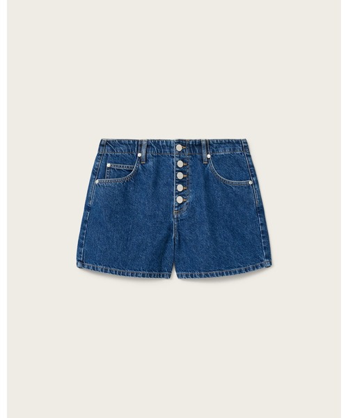 ALLSAINTS(オールセインツ)の「TAY MID RISE DENIM SHORTS | TAY ミッドライズ デニム ショーツ(デニムパンツ・レディース・ダークインディゴブルー・24/25/26/27)」の3枚目の写真