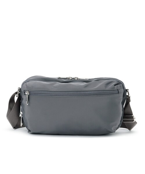 ITS'DEMO（イッツデモ）の「【8ポケット】裏地ストライプショルダー（ショルダーバッグ・レディース・ベビーピンク/ナチュラル/チャコールグレー/ブラック・00）」の9枚目の写真