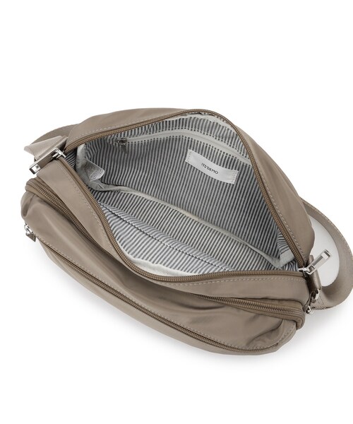 ITS'DEMO（イッツデモ）の「【8ポケット】裏地ストライプショルダー（ショルダーバッグ・レディース・ベビーピンク/ナチュラル/チャコールグレー/ブラック・00）」の18枚目の写真