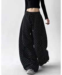 inst.ALL（インストール）の「ドットプリントストレッチワイドパンツ（スウェットパンツ）」