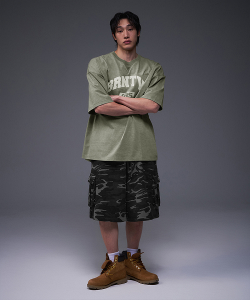 BORN TO WIN（ボーントゥウィン）の「BRNTW PIGMENT EXTRA FIT T-SHIRTS [KHAKI]（Tシャツ/カットソー・メンズ・その他・1/2/3）」の3枚目の写真