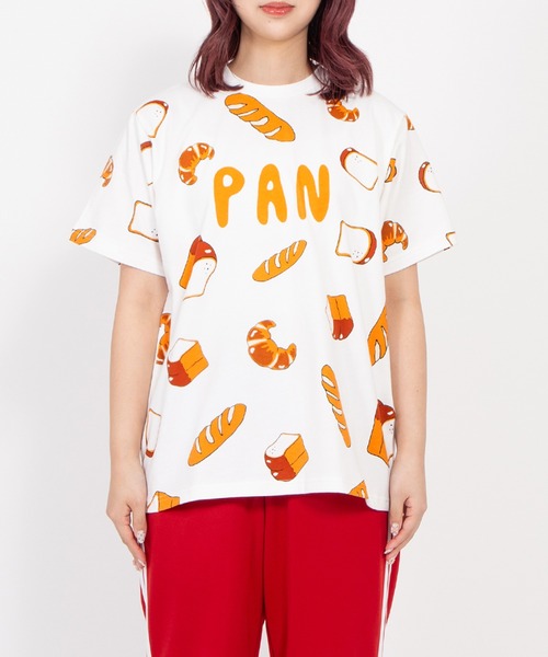 PUNYUS（プニュズ）の「【新サイズ】フード総柄Ｔシャツ(PAN)（Tシャツ/カットソー・レディース・ベージュ・1/2/3/4/5）」の13枚目の写真