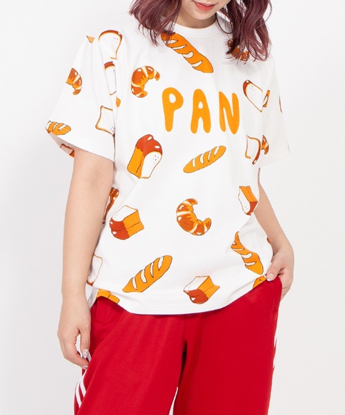 PUNYUS（プニュズ）の「【新サイズ】フード総柄Ｔシャツ(PAN)（Tシャツ/カットソー・レディース・ベージュ・1/2/3/4/5）」の15枚目の写真