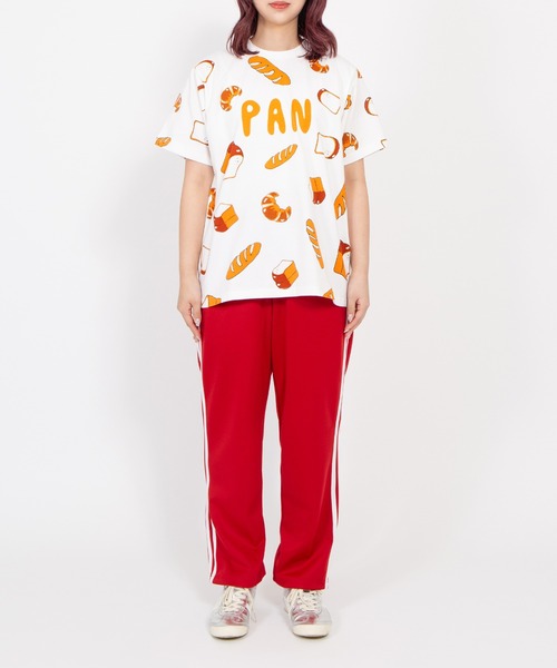 PUNYUS（プニュズ）の「【新サイズ】フード総柄Ｔシャツ(PAN)（Tシャツ/カットソー・レディース・ベージュ・1/2/3/4/5）」の3枚目の写真