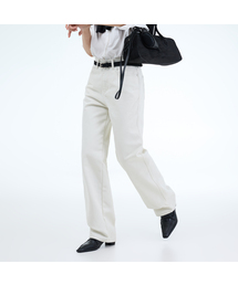 ESSENTIAL SEMI WIDE JEANS-IVORY