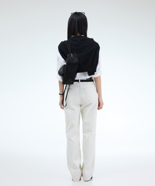 PORTERNA(ポルテナ)の「ESSENTIAL SEMI WIDE JEANS-IVORY(デニムパンツ・レディース・アイボリー・SMALL/MEDIUM)」の14枚目の写真