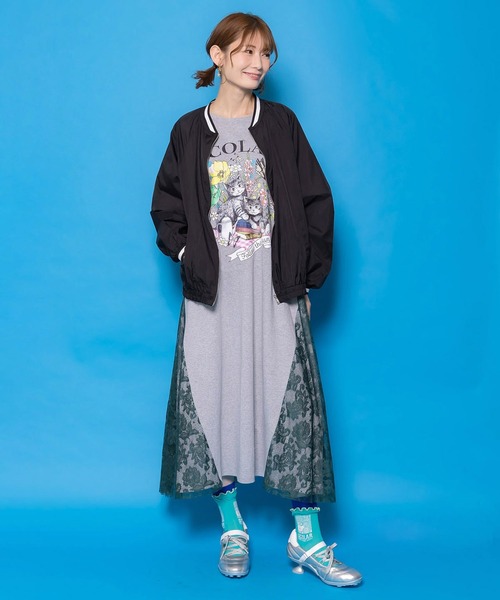 ScoLar（スカラー）の「ScoLar(スカラー) じゃらじゃらスカラーキーホルダー刺繍ブルゾン（ブルゾン・レディース・ブラック・MEDIUM）」の8枚目の写真