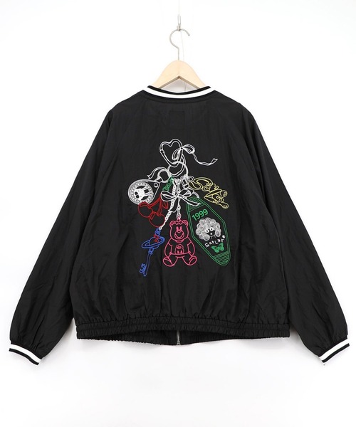 ScoLar（スカラー）の「ScoLar(スカラー) じゃらじゃらスカラーキーホルダー刺繍ブルゾン（ブルゾン・レディース・ブラック・MEDIUM）」の19枚目の写真