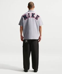 NIKE ショートスリーブ ボタンダウントップス ストライプ シャツ
