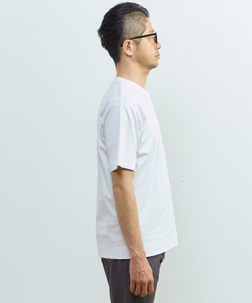 MEN'S MELROSE(メンズメルローズ)の「マーセライズドスムースTシャツ(Tシャツ/カットソー・メンズ・ホワイト/ミント・2/3)」の6枚目の写真