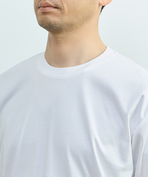 MEN'S MELROSE(メンズメルローズ)の「マーセライズドスムースTシャツ(Tシャツ/カットソー・メンズ・ホワイト/ミント・2/3)」の7枚目の写真