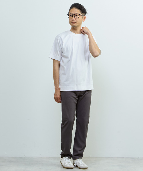 MEN'S MELROSE(メンズメルローズ)の「マーセライズドスムースTシャツ(Tシャツ/カットソー・メンズ・ホワイト/ミント・2/3)」の14枚目の写真