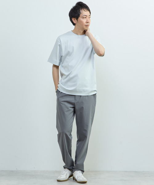MEN'S MELROSE(メンズメルローズ)の「マーセライズドスムースTシャツ(Tシャツ/カットソー・メンズ・ホワイト/ミント・2/3)」の20枚目の写真