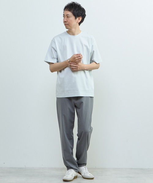 MEN'S MELROSE(メンズメルローズ)の「マーセライズドスムースTシャツ(Tシャツ/カットソー・メンズ・ホワイト/ミント・2/3)」の21枚目の写真