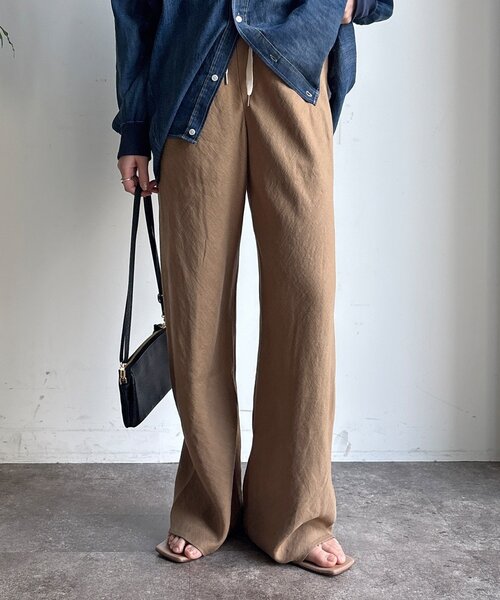 DouDou(ドゥドゥ)の「【全骨格細見え!】リネンバイヤスパンツ(その他パンツ・レディース・ホワイト/ブラック/ベージュ・36/38)」の13枚目の写真