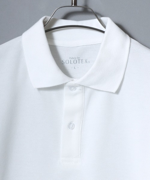 ANPAS(アンパス)の「SOLOTEX Easy-Care Pique Polo / SOLOTEX カノコポロシャツ 半袖 メンズ ビジカジ 鹿の子 オフィスカジュアル(ポロシャツ・メンズ・ブラック/ホワイト/チャコール/ネイビー・M/L/LL)」の9枚目の写真