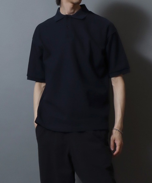 ANPAS(アンパス)の「SOLOTEX Easy-Care Pique Polo / SOLOTEX カノコポロシャツ 半袖 メンズ ビジカジ 鹿の子 オフィスカジュアル(ポロシャツ・メンズ・ブラック/ホワイト/チャコール/ネイビー・M/L/LL)」の12枚目の写真