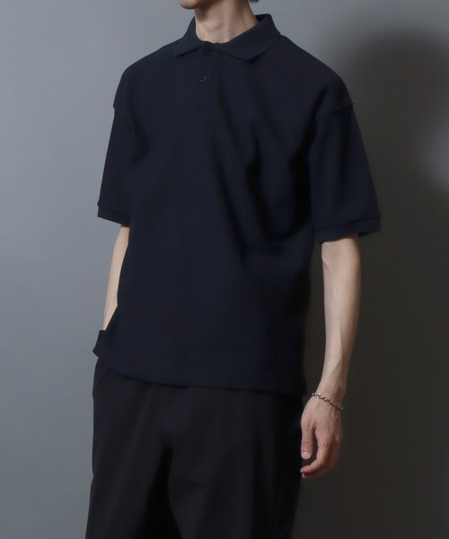 ANPAS(アンパス)の「SOLOTEX Easy-Care Pique Polo / SOLOTEX カノコポロシャツ 半袖 メンズ ビジカジ 鹿の子 オフィスカジュアル(ポロシャツ・メンズ・ブラック/ホワイト/チャコール/ネイビー・M/L/LL)」の11枚目の写真