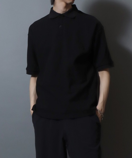 ANPAS(アンパス)の「SOLOTEX Easy-Care Pique Polo / SOLOTEX カノコポロシャツ 半袖 メンズ ビジカジ 鹿の子 オフィスカジュアル(ポロシャツ・メンズ・ブラック/ホワイト/チャコール/ネイビー・M/L/LL)」の18枚目の写真