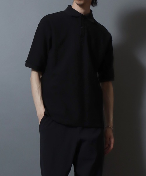 ANPAS(アンパス)の「SOLOTEX Easy-Care Pique Polo / SOLOTEX カノコポロシャツ 半袖 メンズ ビジカジ 鹿の子 オフィスカジュアル(ポロシャツ・メンズ・ブラック/ホワイト/チャコール/ネイビー・M/L/LL)」の17枚目の写真