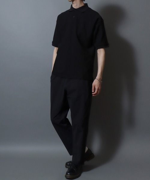 ANPAS(アンパス)の「SOLOTEX Easy-Care Pique Polo / SOLOTEX カノコポロシャツ 半袖 メンズ ビジカジ 鹿の子 オフィスカジュアル(ポロシャツ・メンズ・ブラック/ホワイト/チャコール/ネイビー・M/L/LL)」の16枚目の写真