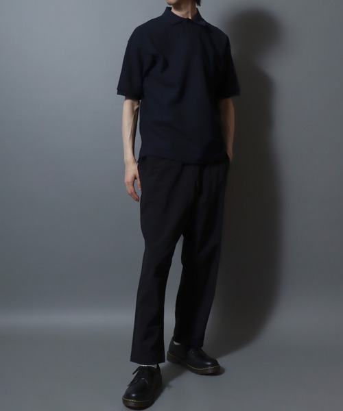 ANPAS(アンパス)の「SOLOTEX Easy-Care Pique Polo / SOLOTEX カノコポロシャツ 半袖 メンズ ビジカジ 鹿の子 オフィスカジュアル(ポロシャツ・メンズ・ブラック/ホワイト/チャコール/ネイビー・M/L/LL)」の10枚目の写真