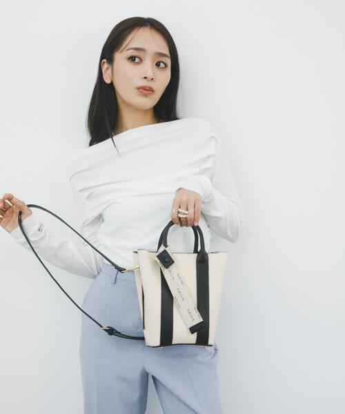 RODE SKO(ロデスコ)の「『別注』AJUGA.×RODE SKO ロゴリボン付ショルダーバッグ(ショルダーバッグ・レディース・オフホワイト/アイボリー/イエロー/ベージュ・ONE)」の19枚目の写真