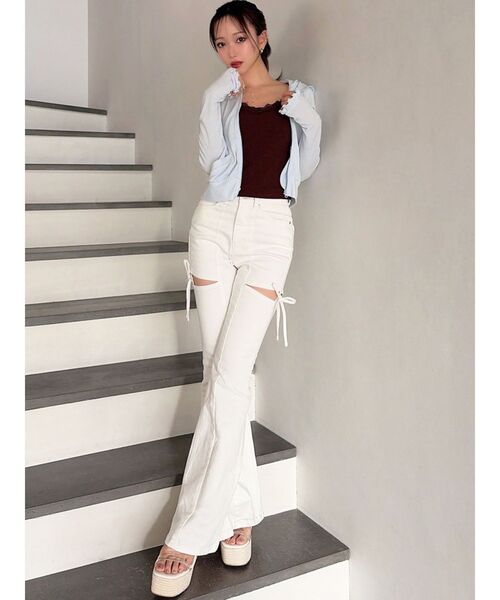 RESEXXY（リゼクシー）の「【UVカット】ベーシックパーカー（パーカー・レディース・ピンク/ホワイト・FREE）」の8枚目の写真