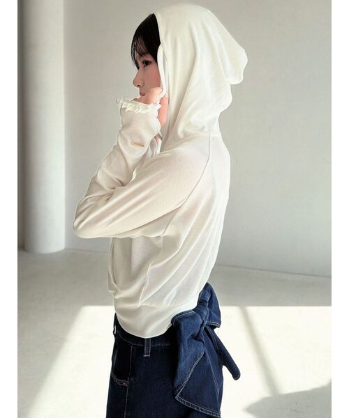 RESEXXY（リゼクシー）の「【UVカット】ベーシックパーカー（パーカー・レディース・ピンク/ホワイト・FREE）」の15枚目の写真