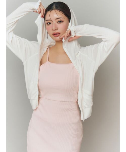 RESEXXY（リゼクシー）の「【UVカット】ベーシックパーカー（パーカー・レディース・ピンク/ホワイト・FREE）」の18枚目の写真