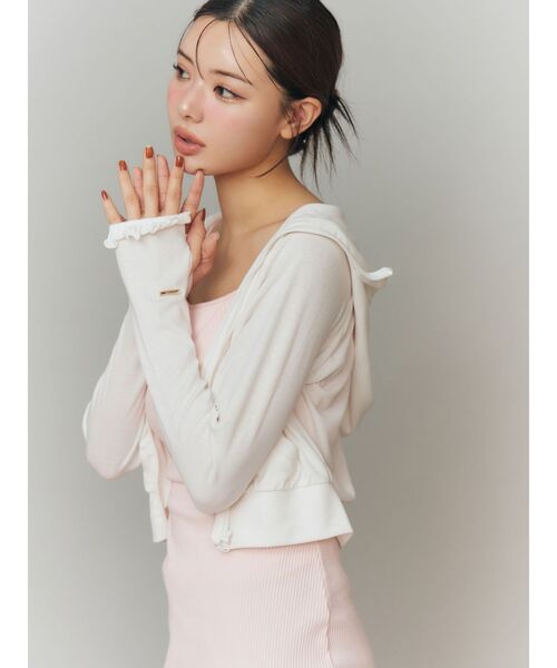 RESEXXY（リゼクシー）の「【UVカット】ベーシックパーカー（パーカー・レディース・ピンク/ホワイト・FREE）」の19枚目の写真