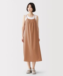 MUJI Labo〕婦人 和紙混高密度ポプリン ノースリーブギャザー