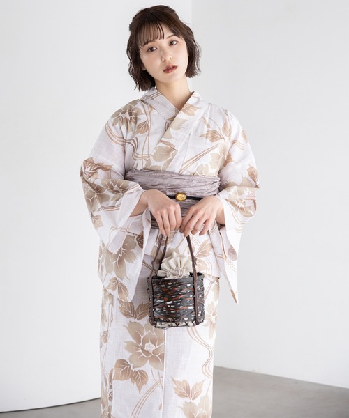 ゆかた館グレース（ユカタカングレース）の「こだわりセパレート浴衣５点セット（浴衣・レディース・ネイビー系1/ネイビー系2/ブルーグレー/ブルー系3/ブルー系1/ブルー系2/ネイビー系3/ベージュ系・FREE）」の3枚目の写真