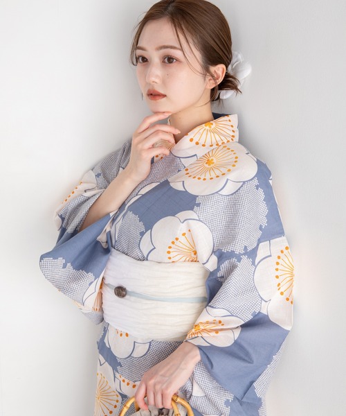ゆかた館グレース（ユカタカングレース）の「こだわりセパレート浴衣５点セット（浴衣・レディース・ネイビー系1/ネイビー系2/ブルーグレー/ブルー系3/ブルー系1/ブルー系2/ネイビー系3/ベージュ系・FREE）」の15枚目の写真
