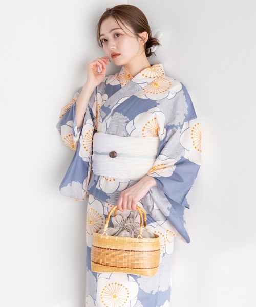 ゆかた館グレース（ユカタカングレース）の「こだわりセパレート浴衣５点セット（浴衣・レディース・ネイビー系1/ネイビー系2/ブルーグレー/ブルー系3/ブルー系1/ブルー系2/ネイビー系3/ベージュ系・FREE）」の9枚目の写真
