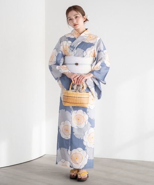 ゆかた館グレース（ユカタカングレース）の「こだわりセパレート浴衣５点セット（浴衣・レディース・ネイビー系1/ネイビー系2/ブルーグレー/ブルー系3/ブルー系1/ブルー系2/ネイビー系3/ベージュ系・FREE）」の11枚目の写真