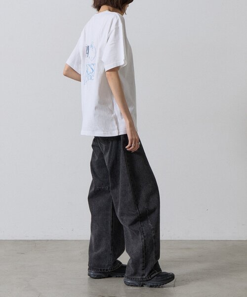 goocy（グーシー）の「【DISCUS】グラフィック半袖T（Tシャツ/カットソー・レディース・ネイビー/オレンジ/ホワイト・FREE）」の9枚目の写真