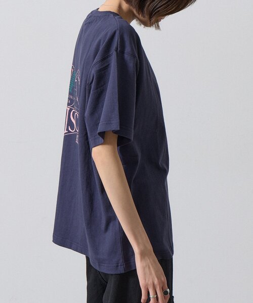 goocy（グーシー）の「【DISCUS】グラフィック半袖T（Tシャツ/カットソー・レディース・ネイビー/オレンジ/ホワイト・FREE）」の13枚目の写真