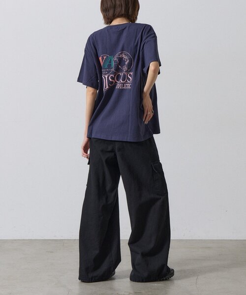 goocy（グーシー）の「【DISCUS】グラフィック半袖T（Tシャツ/カットソー・レディース・ネイビー/オレンジ/ホワイト・FREE）」の14枚目の写真